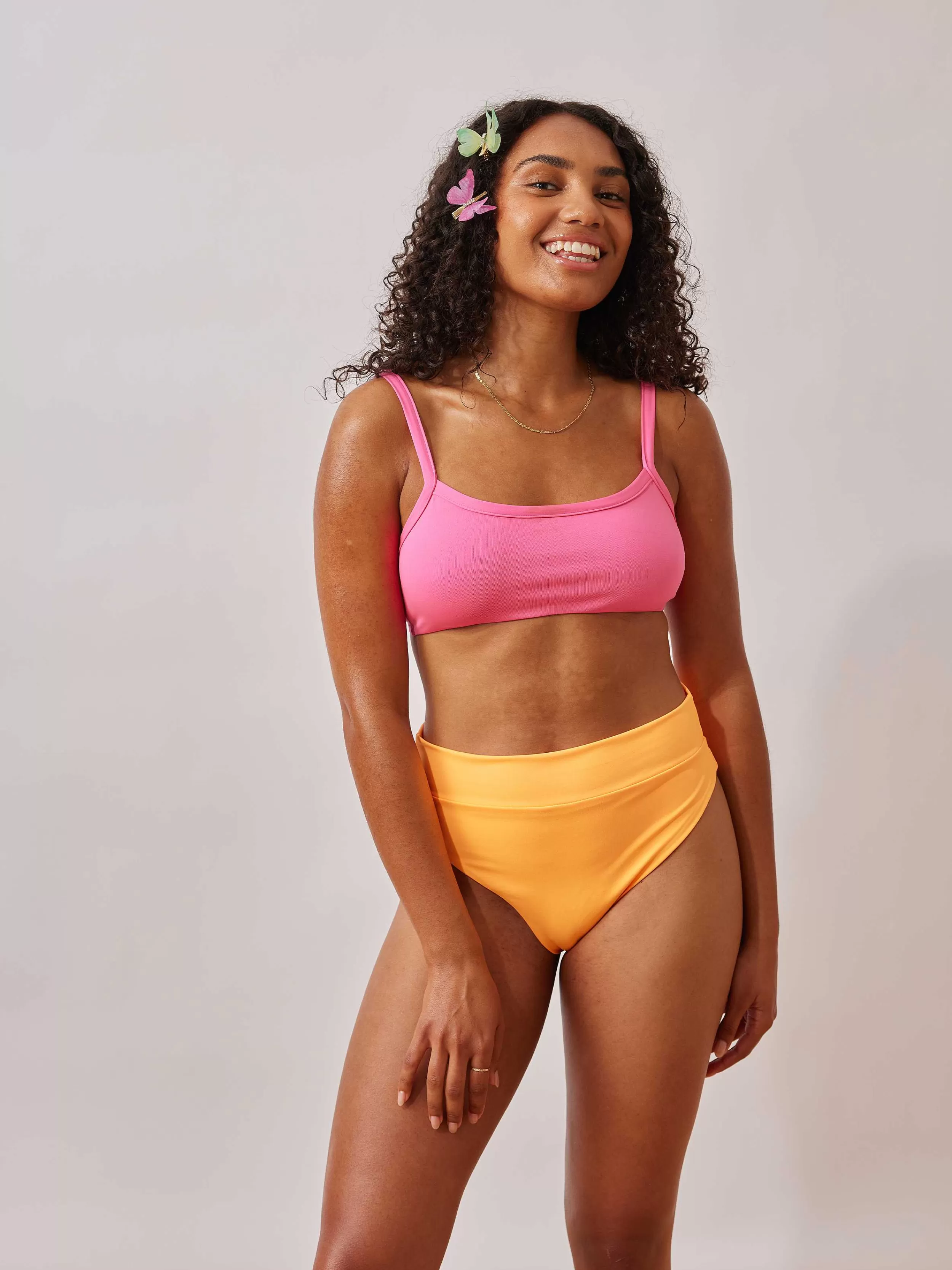 Women Djerf Avenue Bikini Bottoms*High Waist Bottom Tangerine