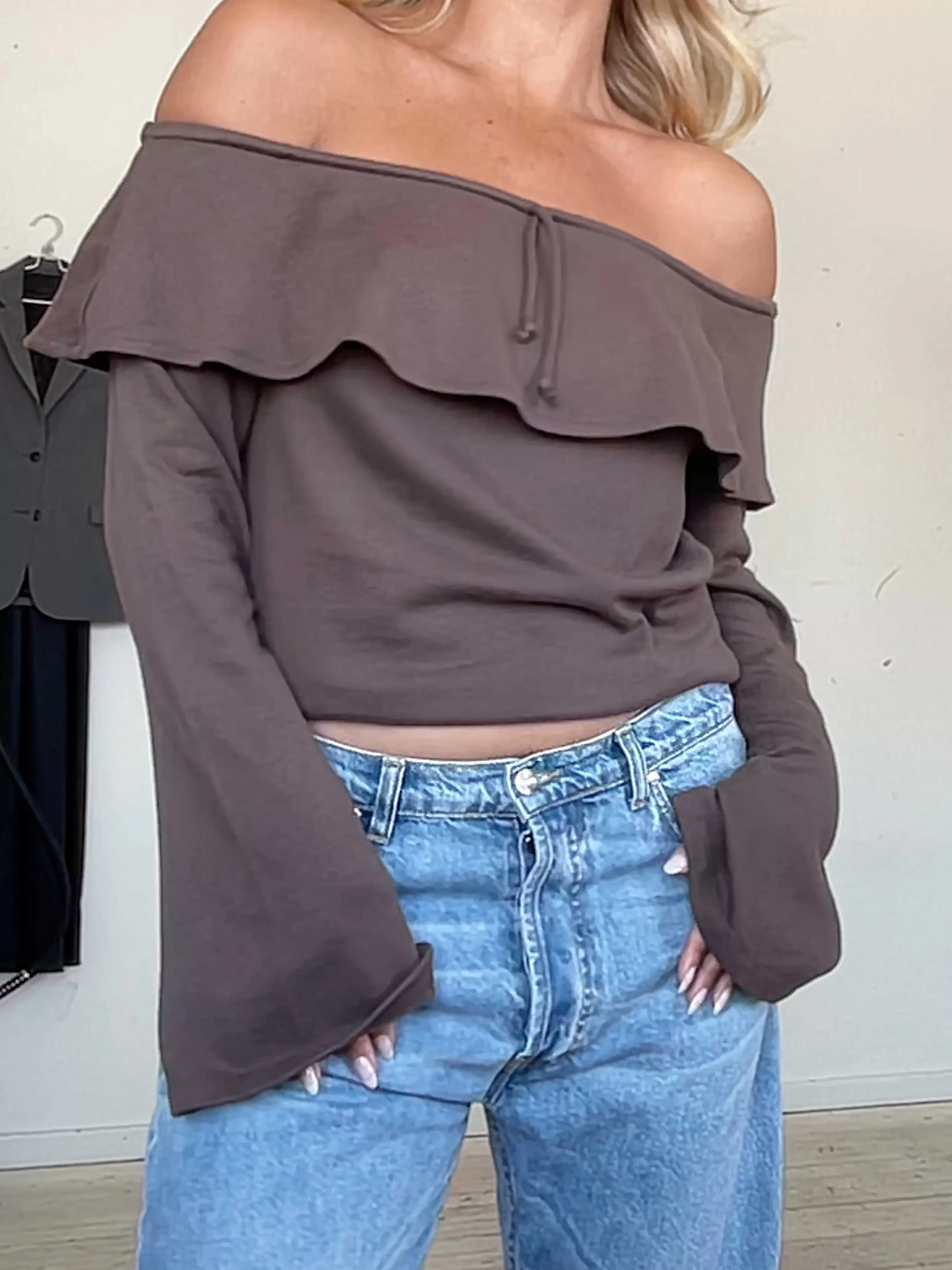 Women Djerf Avenue Tops*Morena Off Shoulder Top Brown